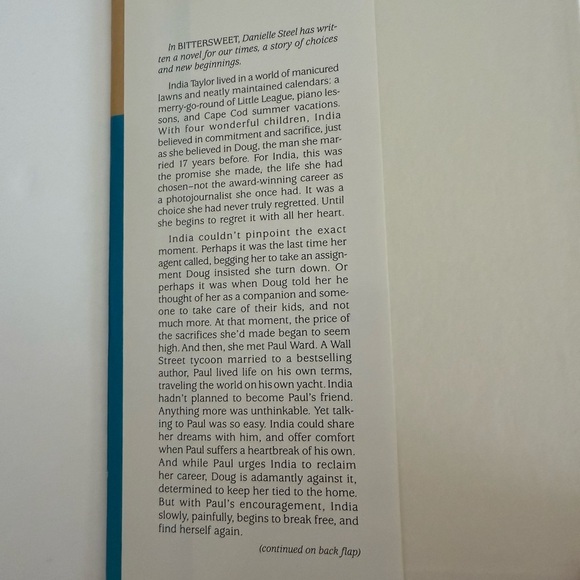 Danielle Steel 'Bittersweet' Hardcover Book - Picture 7 of 16
